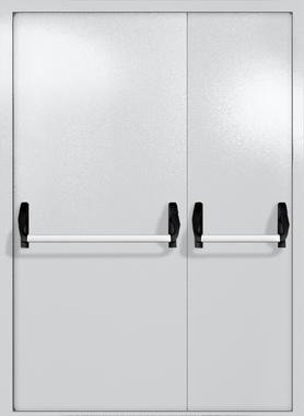 Полуторапольная глухая дверь ei-60 с ручками «антипаника» (цвет светло-серый RAL 7047) Полуторапольная глухая дверь ei-60 с ручками «антипаника» (цвет светло-серый RAL 7047)