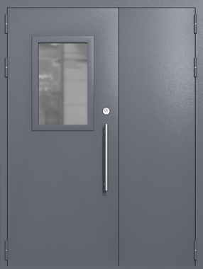Полуторапольная техническая дверь со стеклом 600x400 (цвет темно-серый RAL 7015) Полуторапольная техническая дверь со стеклом 600x400 (цвет темно-серый RAL 7015)